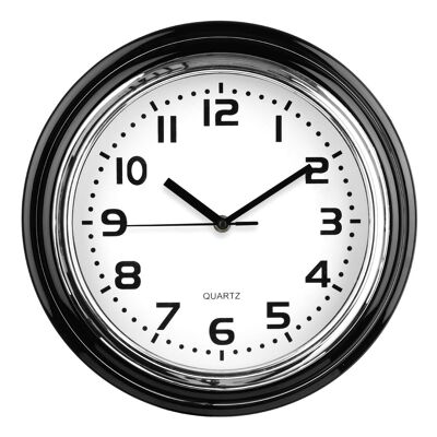 Chrome Finish Plastic Wall Clock