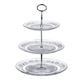 Clear Glass 3 Tier Cake Stand 1