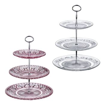 Clear Glass 3 Tier Cake Stand 3