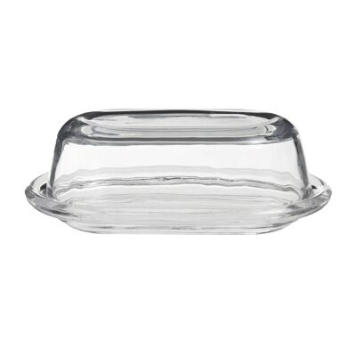 Clear Glass Butter Dish