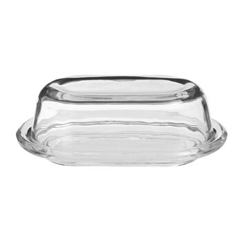 Clear Glass Butter Dish 3