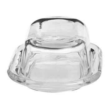 Clear Glass Butter Dish 10