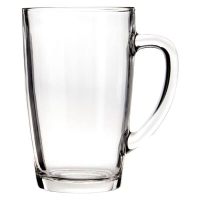 Clear Tall Glass Mugs - Set of 4