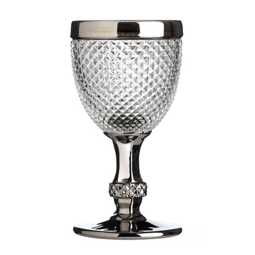 Clear/Diamond Finish Wine Glass