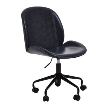 Clinton Grey Leather Chair 1