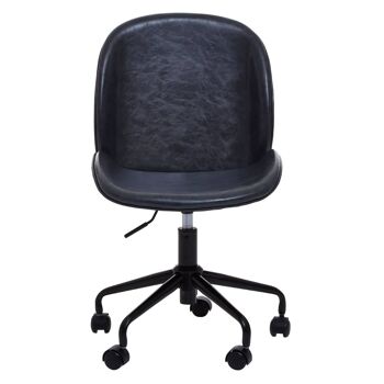 Clinton Grey Leather Chair 8