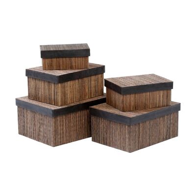 Coconut Leaf Rib Natural Storage Boxes