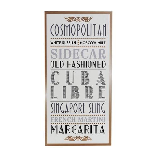 Cocktail Wall Plaque