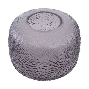 Colbie Small Embossed Grey Glass Vase 3