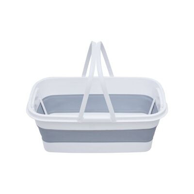 Collapsible Rectangular Basket With Handles
