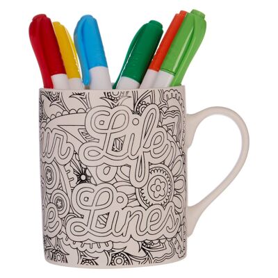 Colour Your Life Outside The Lines Mug