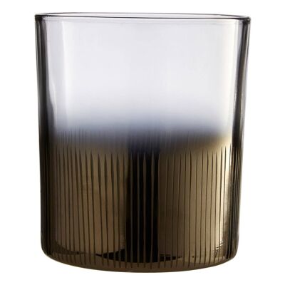 Complements Silver Glass Tealight Holder