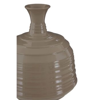 Complements Taupe Medium Ribbed Ceramic Vase 5