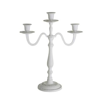 Complements White Wash Candelabra 1