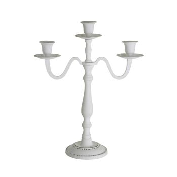 Complements White Wash Candelabra 2