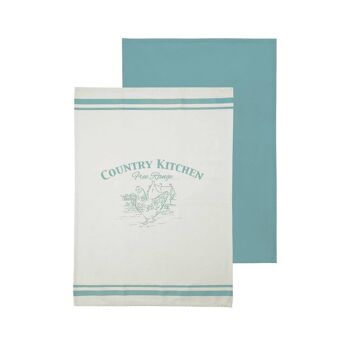Country Kitchen Tea Towels - Set of 2 1