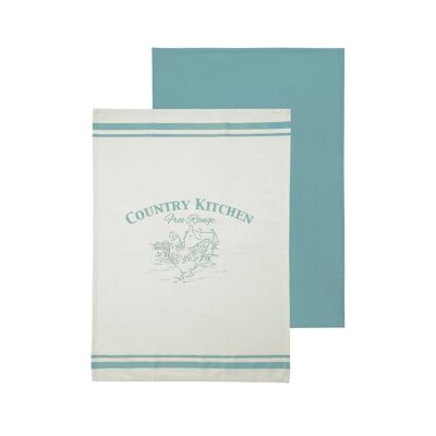 Country Kitchen Tea Towels - Set of 2