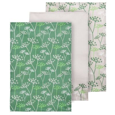 Cow Parsley Tea Towels - Set of 3