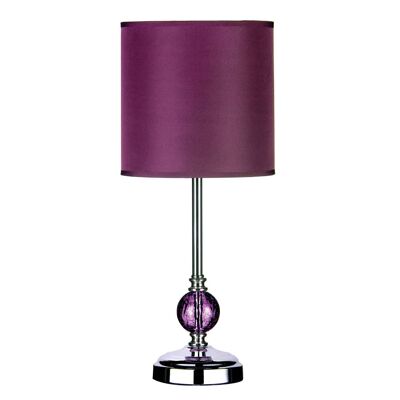 Crackle Glass Purple shade Table Lamp