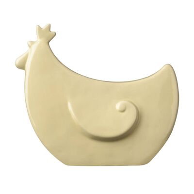 Gallo in ceramica crema