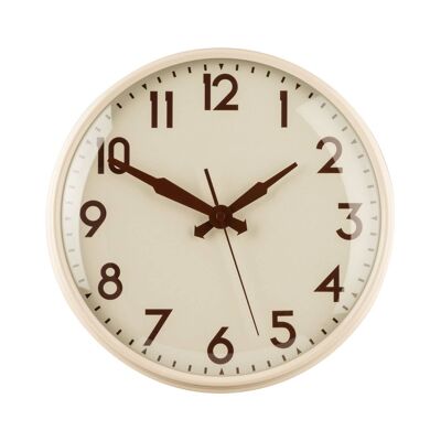 Cream Metal Wall Clock