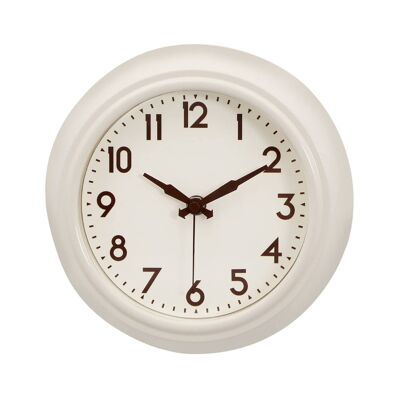 Cream Metal White Face Wall Clock