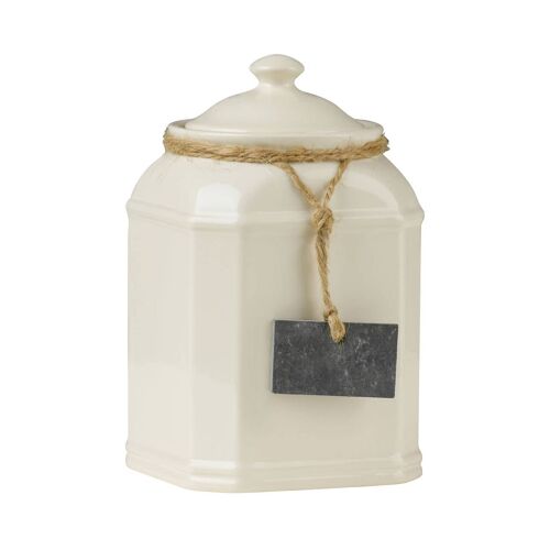 Cream Slate Tag Storage Jar - 0.75kg