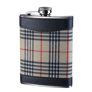 Cream Tartan Hip Flask 2