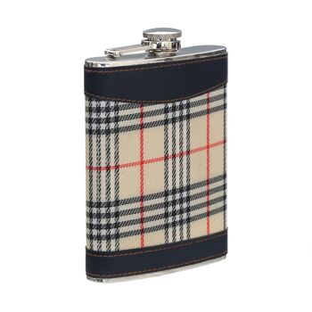 Cream Tartan Hip Flask 9