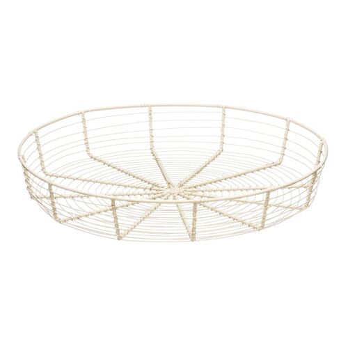Cream Wire Bread Basket
