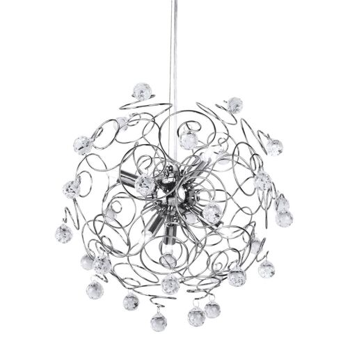 Crystal and Chrome Pendant Light