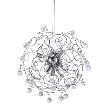 Crystal and Chrome Pendant Light 2