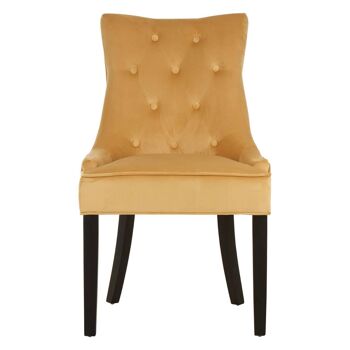 Daxton Light Gold Buttoned Dining Chair 1