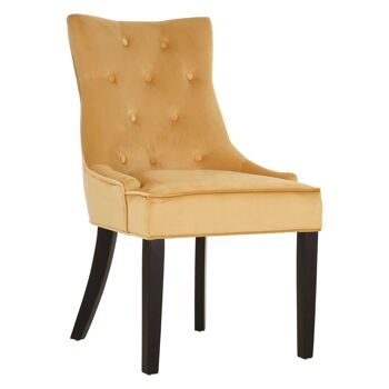 Daxton Light Gold Buttoned Dining Chair 3