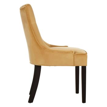 Daxton Light Gold Buttoned Dining Chair 4