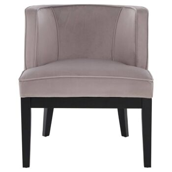 Daxton Light Grey Velvet Chair 1