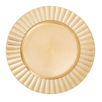 Dia 36 Pc Gold Finish Wave Rim Charger Plate 3