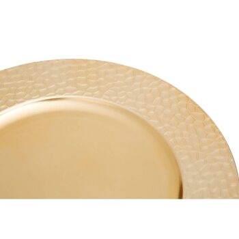 Dia Gold Charger Plate with Hammered Rim 4