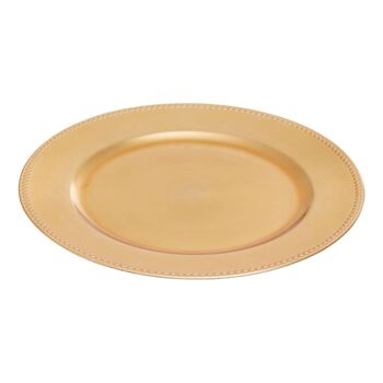 Dia Gold Charger Plate with Round Dots 4