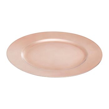 Dia Rose Gold Flat Style Charger Plate 1