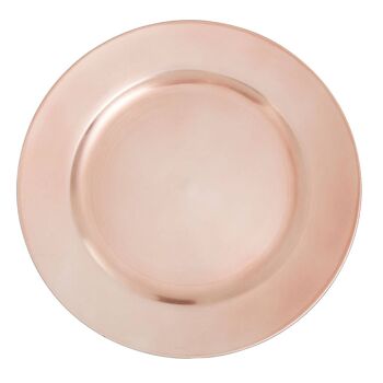 Dia Rose Gold Flat Style Charger Plate 7