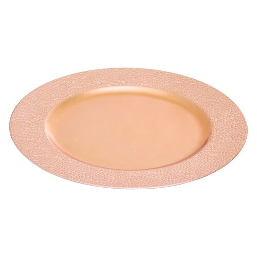 Dia Rose Gold Pebble Effect Charger Plate