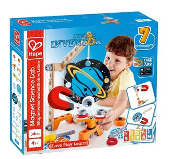 Hape - Jouet en bois - STEM - Labo de sciences magnétiques 1