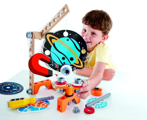 Hape - Jouet en bois - STEAM - Labo de sciences magnétiques