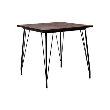 District Black Metal and Elm Wood Table 7