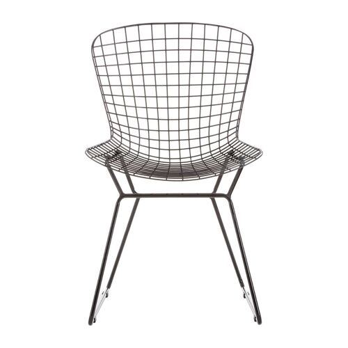 District Black Metal Wire Chair
