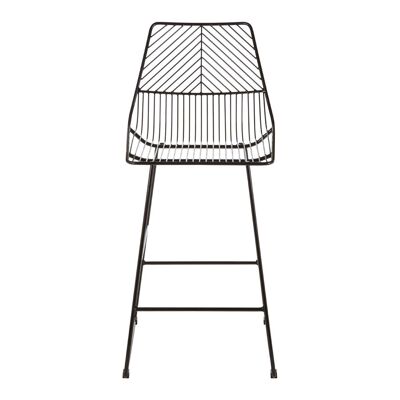 District Black Metal Wire Tapered Wire Chair