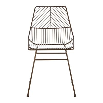 District Bronze Metal Wire Tapered Wire Chair
