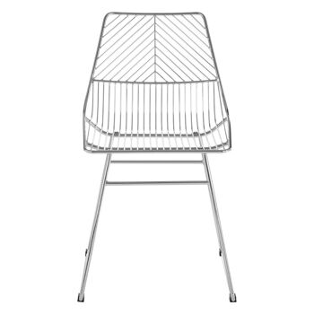 District Chrome Metal Tapered Wire Chair 1