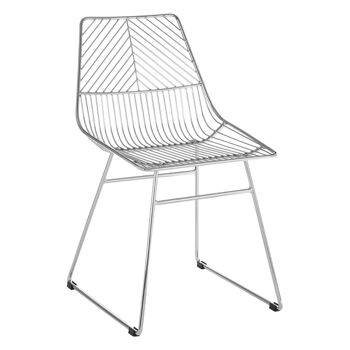 District Chrome Metal Tapered Wire Chair 3